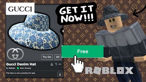 how to get gucci denim wide brim hat on roblox|gucci denim wide brim hat.